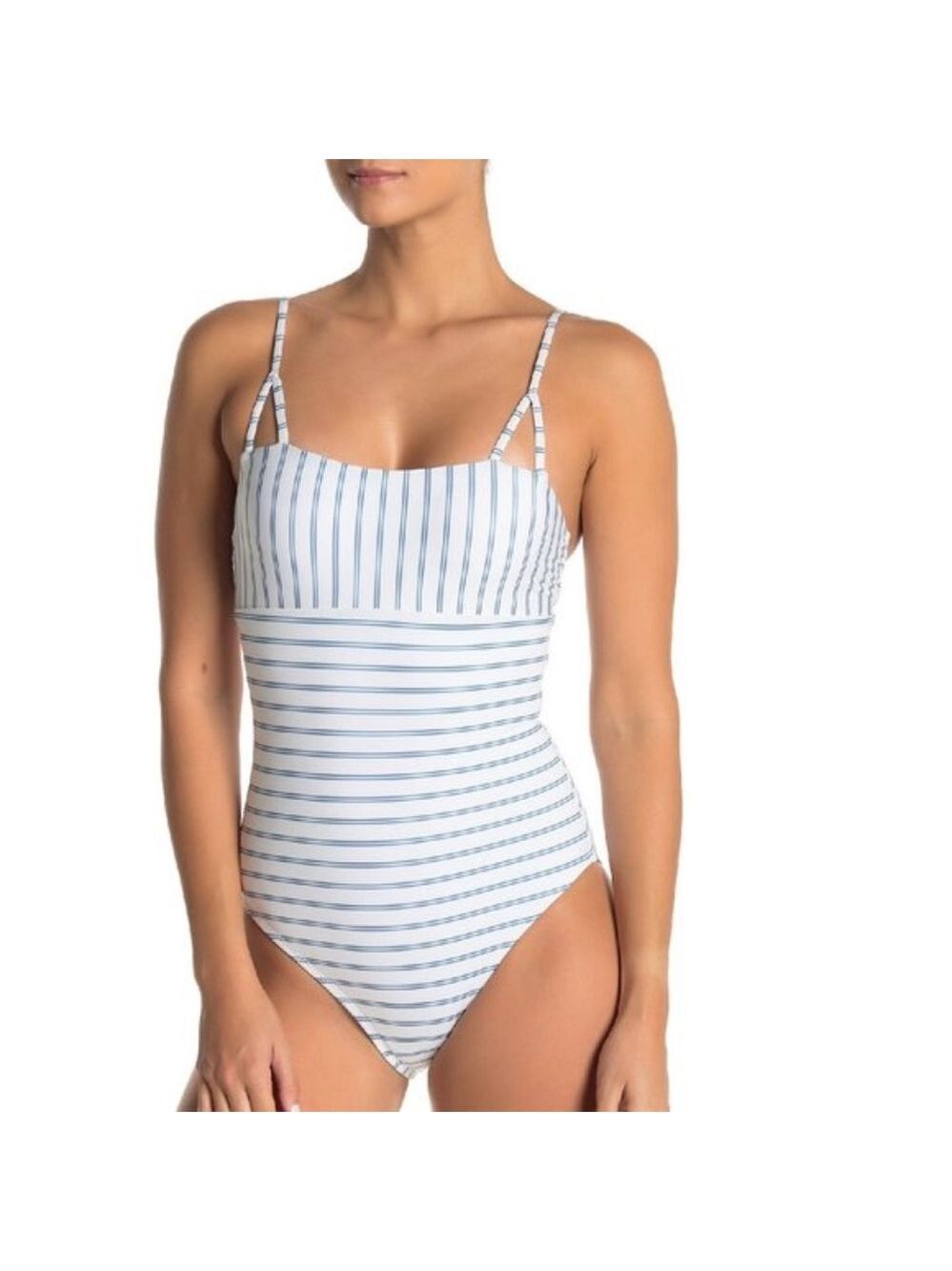 Splendid Pinstripe One-Piece Swimsuit